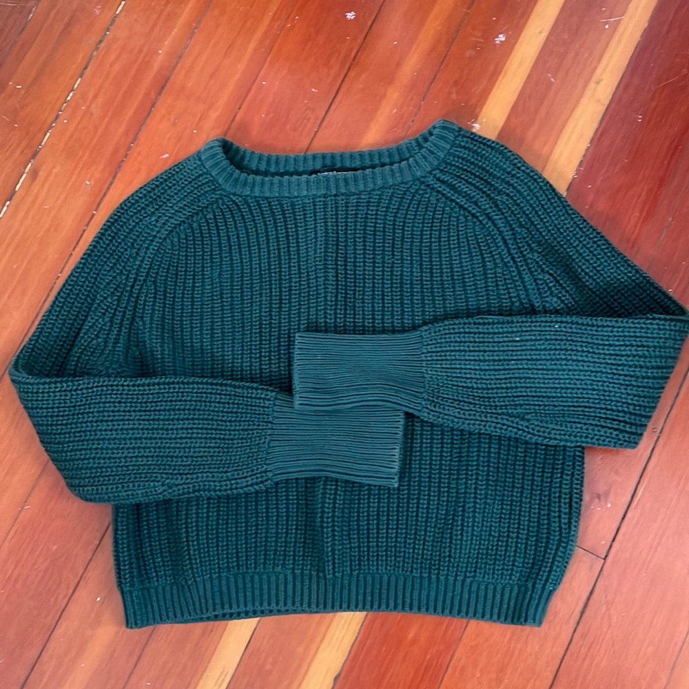 Crop Sweater Fisherman Knit American Apparel